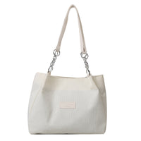 New Corduroy One-shoulder Tote Large Capacity Handbag For Women