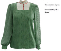 Water Ripple Women's Fashion Casual Long Sleeve Top