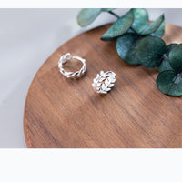 Women's Fashion S925 Silver Leaves Simple Ear Clip