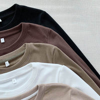 Double-sided Dralon Bottoming Shirt Women's Underwear Crew Neck Long-sleeved T-shirt