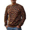 Men's Hooded Round-neck Long-sleeved Sweatshirt Fancy Pattern