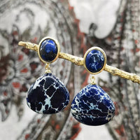 Natural Stone Emperor Stone Drop-shaped Earrings