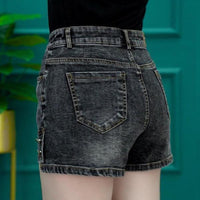 High Waist Denim Shorts Slimming Versatile Loose Word Outerwear Hot Pants Trendy