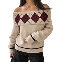 Sexy And Elegant Off-the-shoulder Loose Sweater