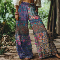 Midriff-baring Wide-leg Casual Pants