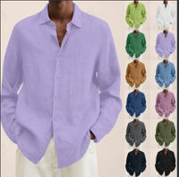 Men's Autumn New Casual Cotton Linen Shirt
