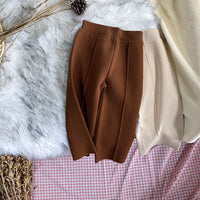 Children's Thickened Knitting Straight-leg Pants Casual Wide-leg Pants