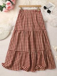 Designer A-line Sophisticated Autumn Women's Midi Skirt