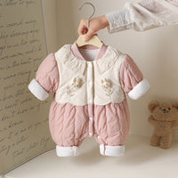 Baby Girl Autumn And Winter New Cute Princess Thin Cotton Romper Girl Romper Outwear