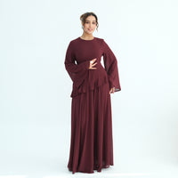 Women's Waist-cinching Double-layer Dress