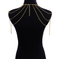 Golden Chain Tassel Chest Chain