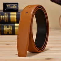 Headless Two-layer Leather Belt Body Caviar Leather