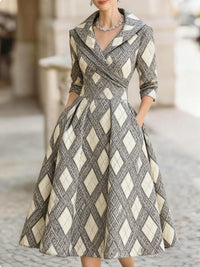 Elegant Formal French-style Waist-cinched Dress