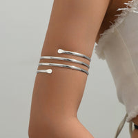 Simple Hollow Three-layer Metal Opening Armband