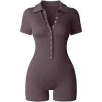 European And American Rib V-neck Elastic Waist-tightening Sports Women's Yoga Jumpsuit