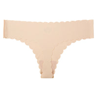 Ice Silk Seamless Wavy Edge T-back Female Plus Size