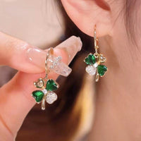 Light Luxury Hollow Mesh Teardrop Drop Earrings, Elegant Sparkling Zircon Ear Cuffs, Niche Design