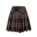 Women's Stripe College Style Pleated Skirt