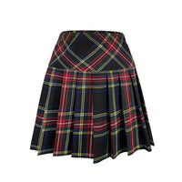 Women's Stripe College Style Pleated Skirt