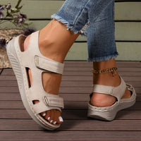 Plus Size Thick Bottom Hollow-out Wedge Sandals