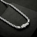 Cylindrical Spring-clasp Necklace Fully With Zirconias