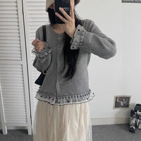Lace Knitted Cardigan Casual Women's Sweater
