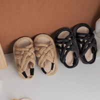 Sleeve Boys And Girls Bag With Hemp Rope Sandals