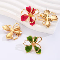 Retro Sweet Double-layer Flower Petal Unique Earrings