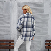 Women's Casual Shirt With A Turn-down Collar And Buttoned Placket