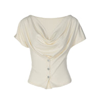 Womens Slimming Figure-flattering Short-sleeve T-shirt Cropped Top