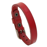 Simple Retro Multi-color Adjustable Cattle Leather Bracelet