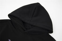 Cartoon Letter Print Brushed Hoody Men