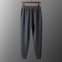 Wool Cardigan Men's Stand Collar Zipper Knitted Sweater Coat Warm And Loose Cashmere Pants Men