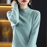 Loose Slimming Thickened New Wool Women's Half Turtleneck Knitted Sweater
