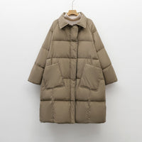 Women's Simple Solid Color Thickened Mid-length Down Jacket