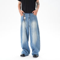 Cut Washed Vintage Washed Wide Leg Machete Jeans