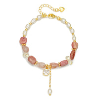 Natural Freshwater Pearl Bracelet Minimalist And Elegant Versatile Zircon Design
