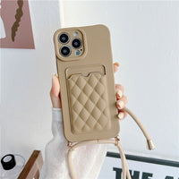 Card Lanyard Phone Case Diamond Diagonal Span