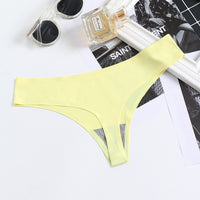 New Style Sexy Breathable Seamless Low-rise Ladies Briefs One-piece Thong Panties
