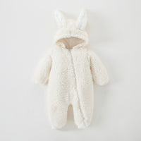 Fashion Baby Warm Bunny Ears Jumpsuit