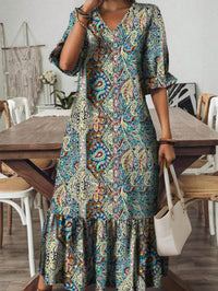 New Summer V-Neck Long Dress For European And American Styles