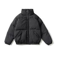 Solid Color Small Plaid Stand Collar Japanese-style Retro Cotton-padded Jacket For Men