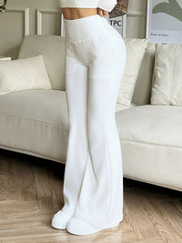 High-waisted Casual Wide-leg Pants For Women