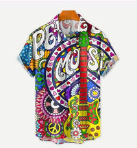 Summer Leisure Printed Hawaiian Shirt Men Vacation Seaside