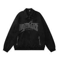 Letter Embroidered Pilot Jacket