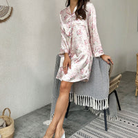 Silk Sexy Womens Thin Loungewear Nightdress