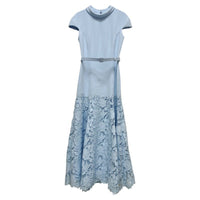Womens Lace Slim-Fit Waist-Cinching Elegant Long Dress