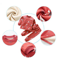 Children's Thermal Underwear Set Plus Velvet Thickening