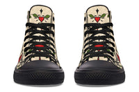 Printed Couple High Top Canvas Shoes