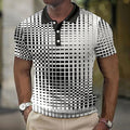 Fashion Plaid Pattern Men's Casual Short-sleeved Top